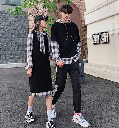 ショップの カップル ペアルック パーカー 春秋 ペ レディース服 サイズ