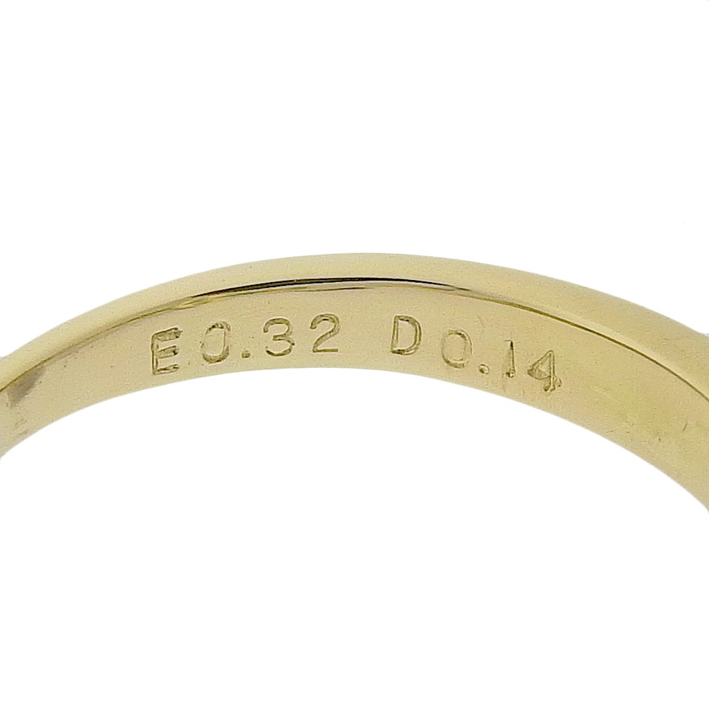 リング・指輪 K18イエローゴールド エメラルド ダイヤモンド 9号 D0.14 E0.32 約3.6g レディース 中古品 A+ランク リング・指輪 K18イエローゴールド エメラルド ダイヤモンド 9号 D0.14 E0.32 約3.6g レディース 中古品 A+ランク