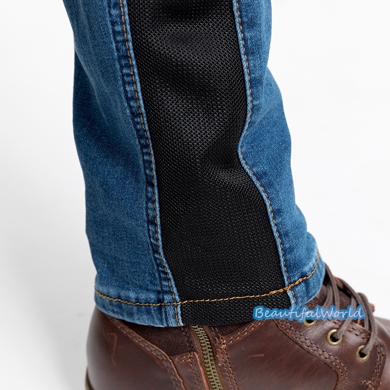 バイクパンツ メンズ ライダーパンツ バイクウェア オートバイ プロテクター付き ジーンズ デニム 転倒防護 膝当て 耐久 耐衝撃 膝パッド レーシングパンツ/24mtckz28