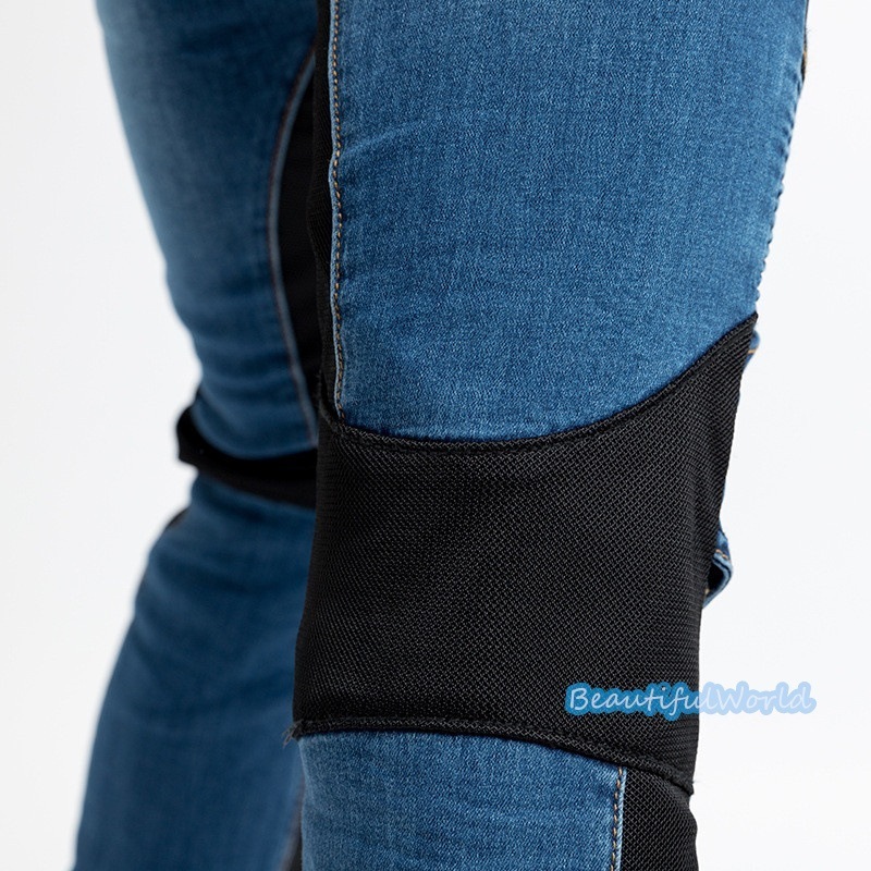 バイクパンツ メンズ ライダーパンツ バイクウェア オートバイ プロテクター付き ジーンズ デニム 転倒防護 膝当て 耐久 耐衝撃 膝パッド レーシングパンツ/24mtckz28