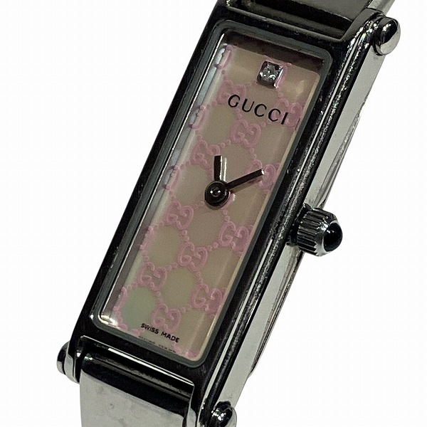 グッチ 時計 バングルウォッチ レディース ピンクシェル文字盤 1900L
