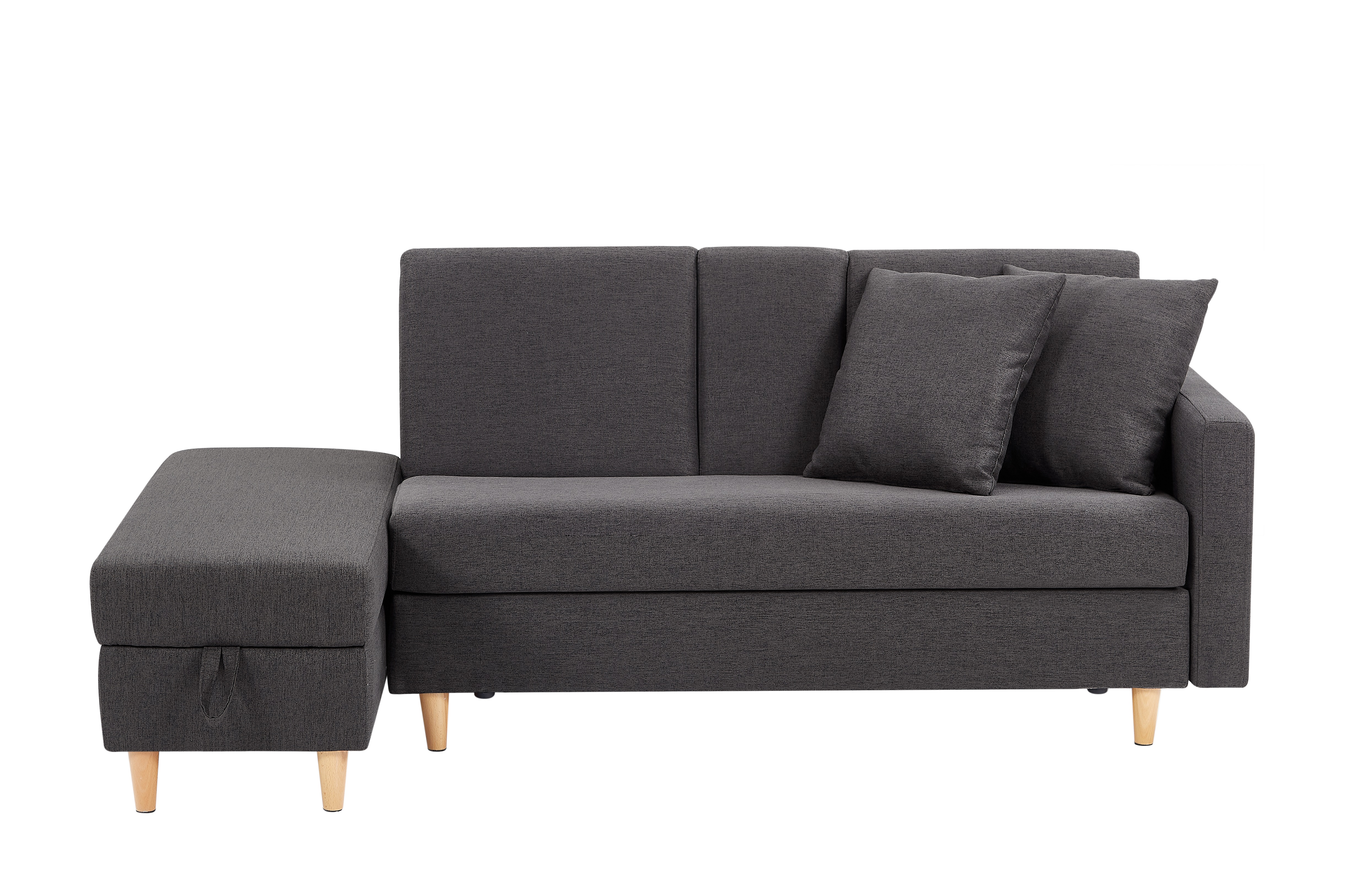 【国内発送.送.料.無.料！】ソファ ソファーベッド 3人掛け カウチソファ 多機能ソファ オットマン付き たくさん収納 レイアウト自由 左右側とも取り付けるアームレスト クッション2個 38