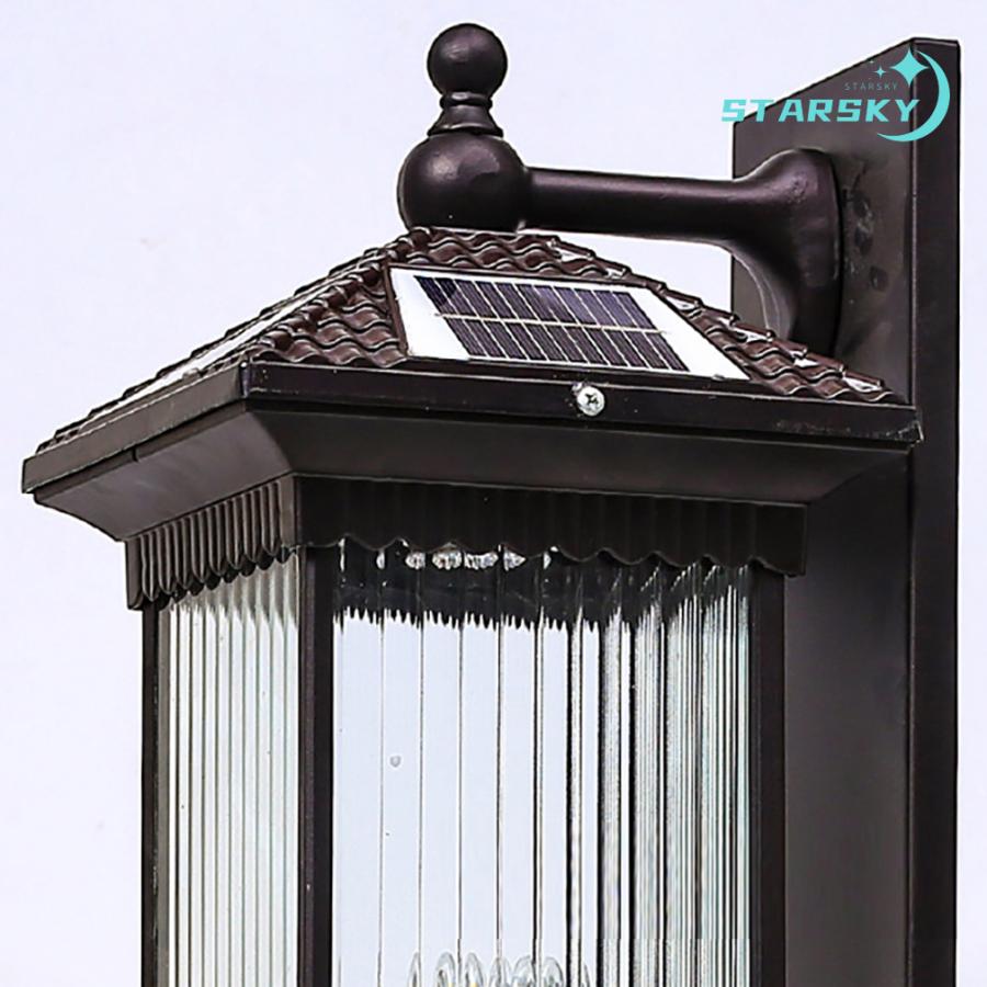 ソーラーライト LED 和風　壁掛け　屋外ウォールライト おしゃれ 明るい　防水 防雨 耐用性 ガーデンライト 省エネ 耐久性　ガーデン 庭 外灯 玄関