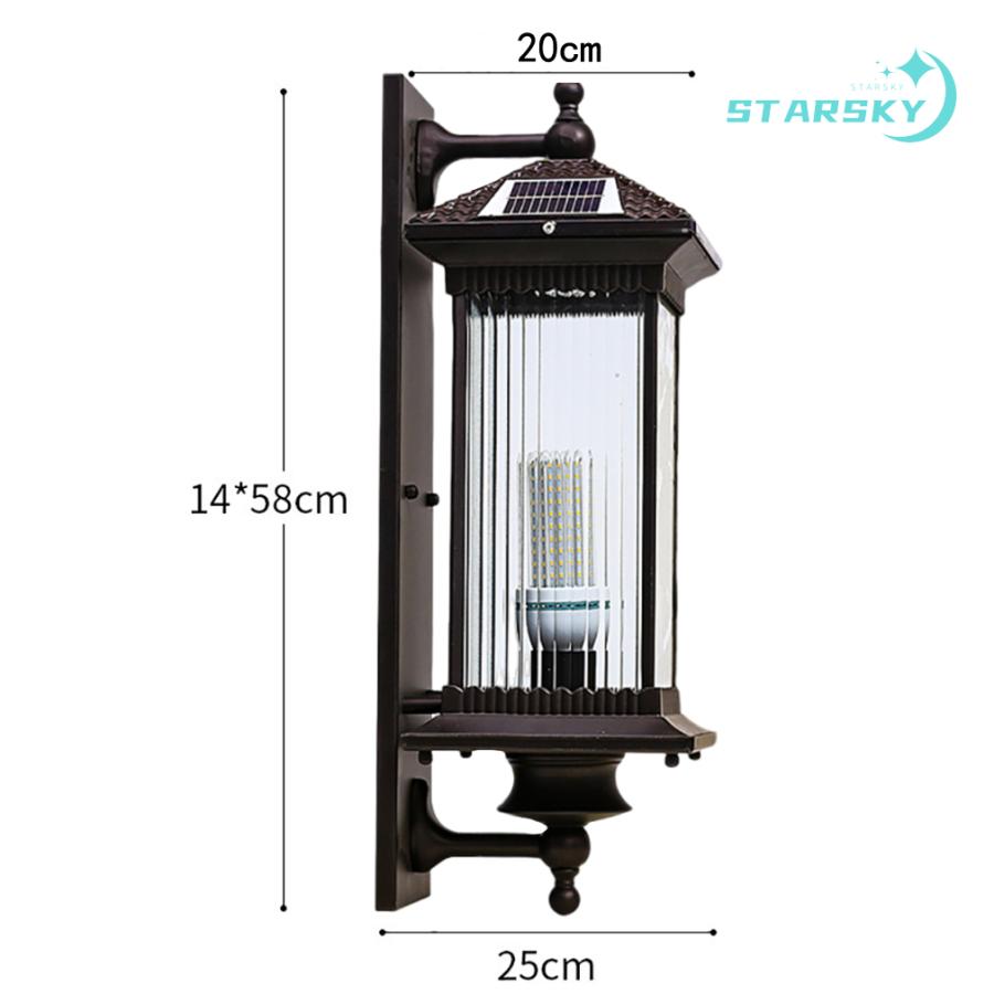 ソーラーライト LED 和風　壁掛け　屋外ウォールライト おしゃれ 明るい　防水 防雨 耐用性 ガーデンライト 省エネ 耐久性　ガーデン 庭 外灯 玄関
