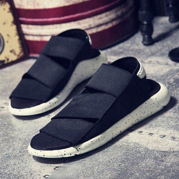 【超お得1つ買うと10個もらえる】[今日は安い-出荷が早い]サンダル メンズ 厚底 スニーカーサンダル ゴムバンド 20新作 スポーツ つっかけ 履きやすい 歩きやすい コンフォートサンダル カジュア