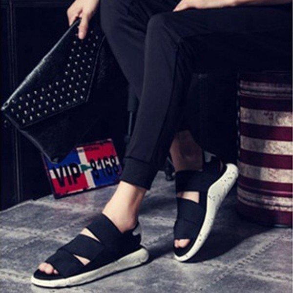 【超お得1つ買うと10個もらえる】[今日は安い-出荷が早い]サンダル メンズ 厚底 スニーカーサンダル ゴムバンド 20新作 スポーツ つっかけ 履きやすい 歩きやすい コンフォートサンダル カジュア