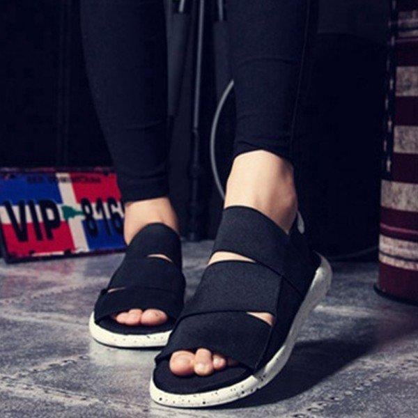 【超お得1つ買うと10個もらえる】[今日は安い-出荷が早い]サンダル メンズ 厚底 スニーカーサンダル ゴムバンド 20新作 スポーツ つっかけ 履きやすい 歩きやすい コンフォートサンダル カジュア