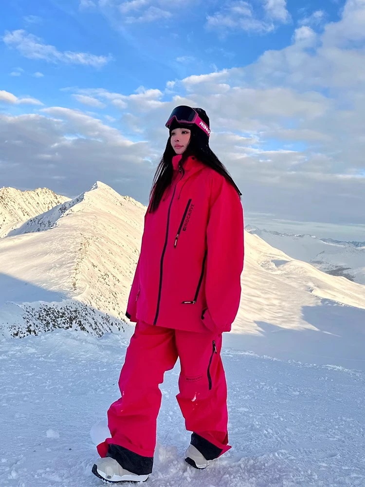 スノーボードウェアセット 赤ジャケット 黒パンツ BURTON スノーボード