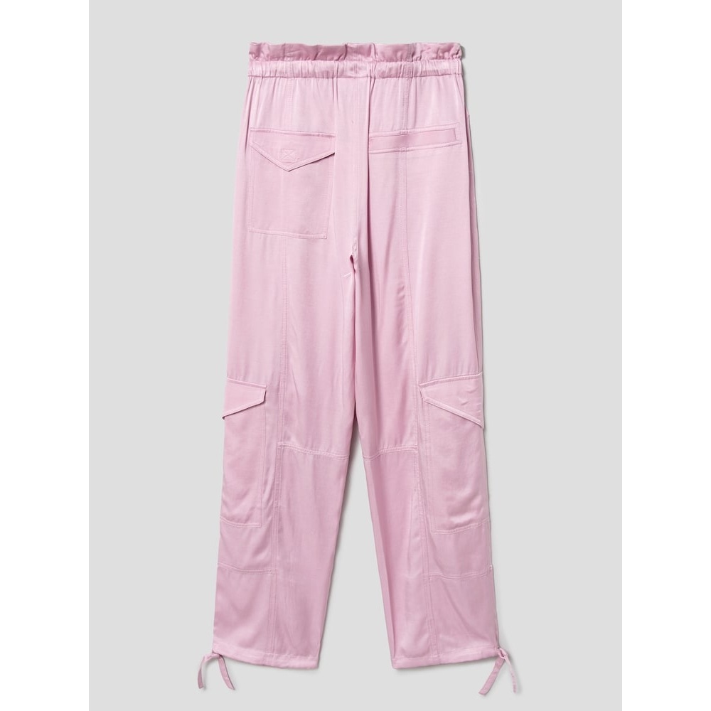 GANNI プリーツサテンパンツ-ブリーチドモーブ FW24/QN4521R10Y