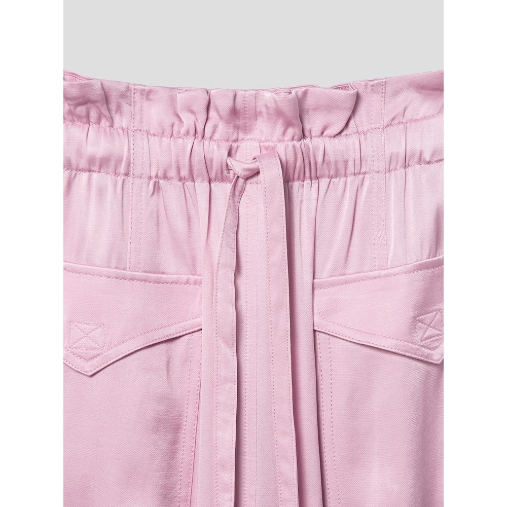 GANNI プリーツサテンパンツ-ブリーチドモーブ FW24/QN4521R10Y