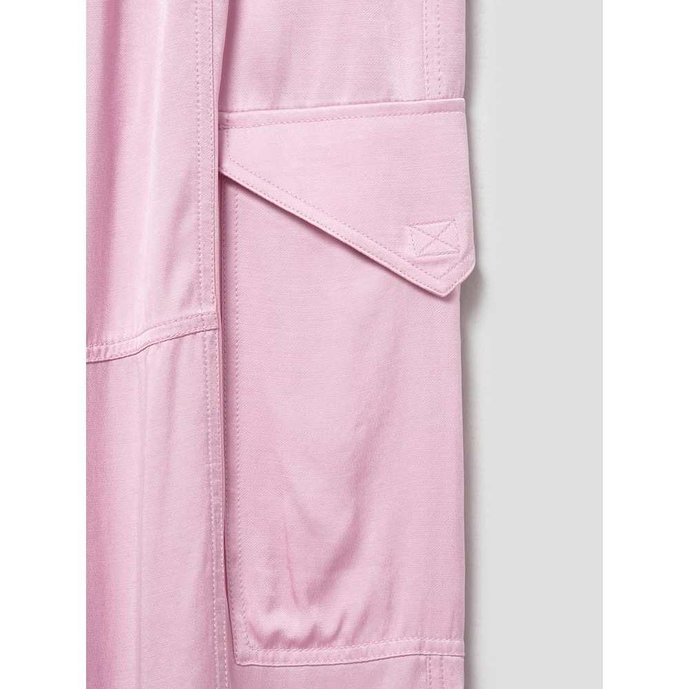 GANNI プリーツサテンパンツ-ブリーチドモーブ FW24/QN4521R10Y