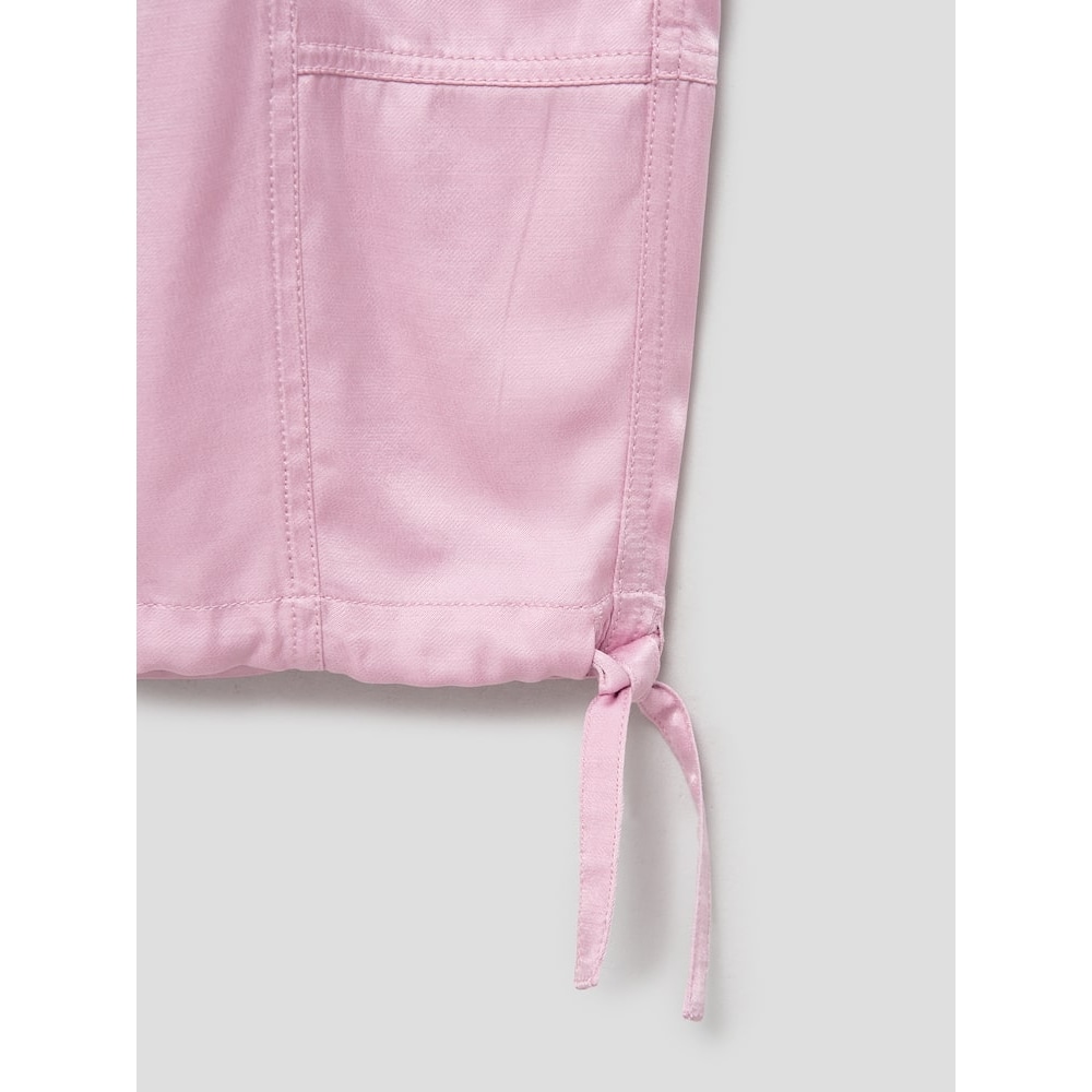 GANNI プリーツサテンパンツ-ブリーチドモーブ FW24/QN4521R10Y