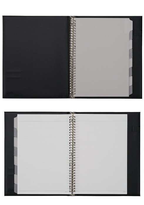 （まとめ買い）ビジネスバインダー ジウリス A4 30穴 ブラック F988B-05 [x3]