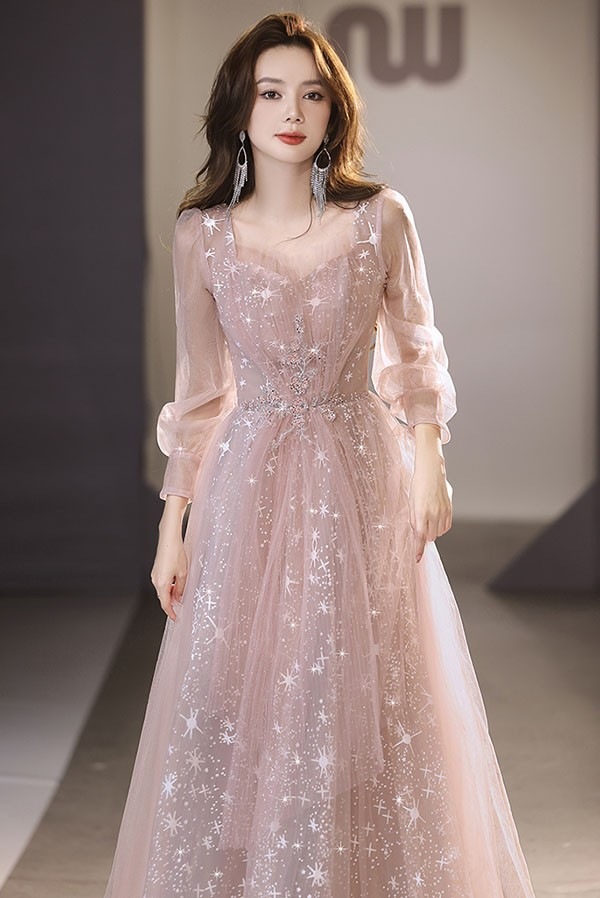 ドレス 大人 ピアノ 発表会 ロングドレス 大きいサイズ 小さいサイズ キラキラ 袖付き 長袖 演奏会 結婚式 母親 演奏会用ドレス ロング 披露宴 レディース 演奏会ドレス ピアノ発表会 韓国