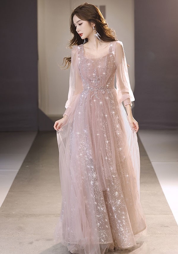 ドレス 大人 ピアノ 発表会 ロングドレス 大きいサイズ 小さいサイズ キラキラ 袖付き 長袖 演奏会 結婚式 母親 演奏会用ドレス ロング 披露宴 レディース 演奏会ドレス ピアノ発表会 韓国