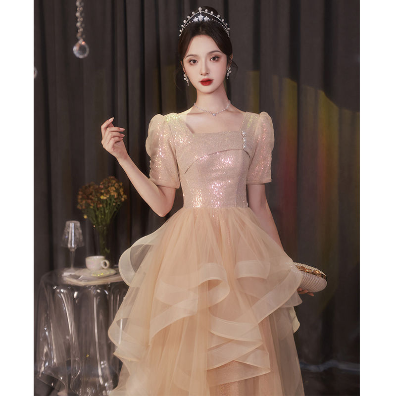 イブニング ドレス スカート女性 2024 宴会気質高精細スクエア カラー アート テスト スカート 母の日 イブニング ドレス スカート女性 2024 宴会気質高精細スクエア カラー アート テスト スカート 母の日