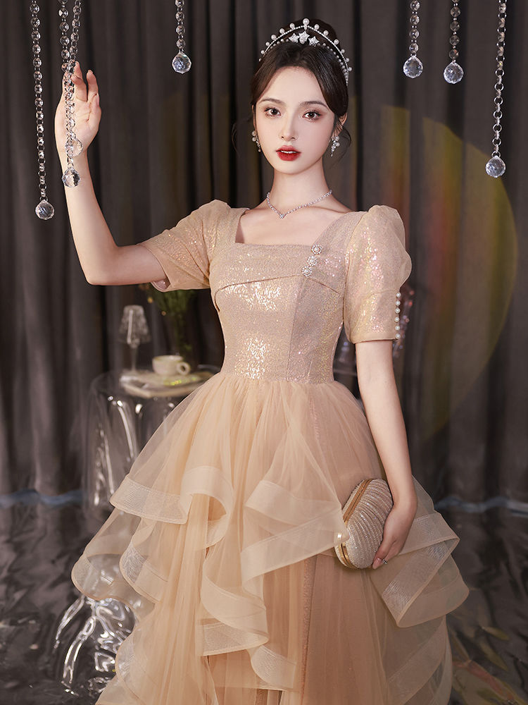 イブニング ドレス スカート女性 2024 宴会気質高精細スクエア カラー アート テスト スカート 母の日 イブニング ドレス スカート女性 2024 宴会気質高精細スクエア カラー アート テスト スカート 母の日