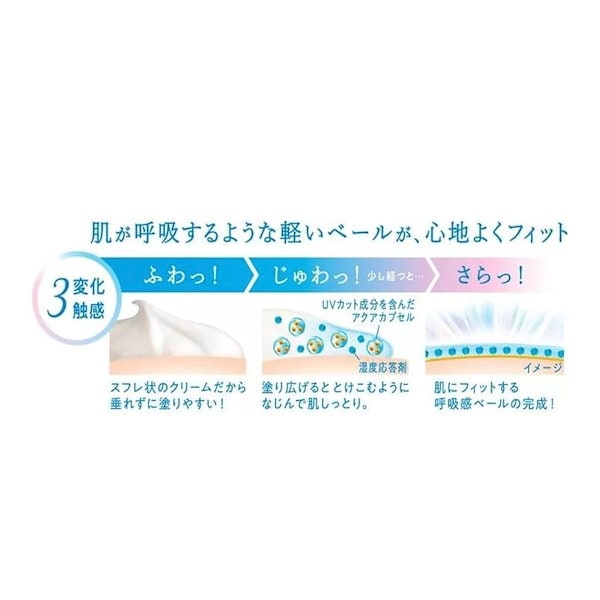 Qoo10] ビオレUV アクアリッチ 呼吸感ベール 70g×1本