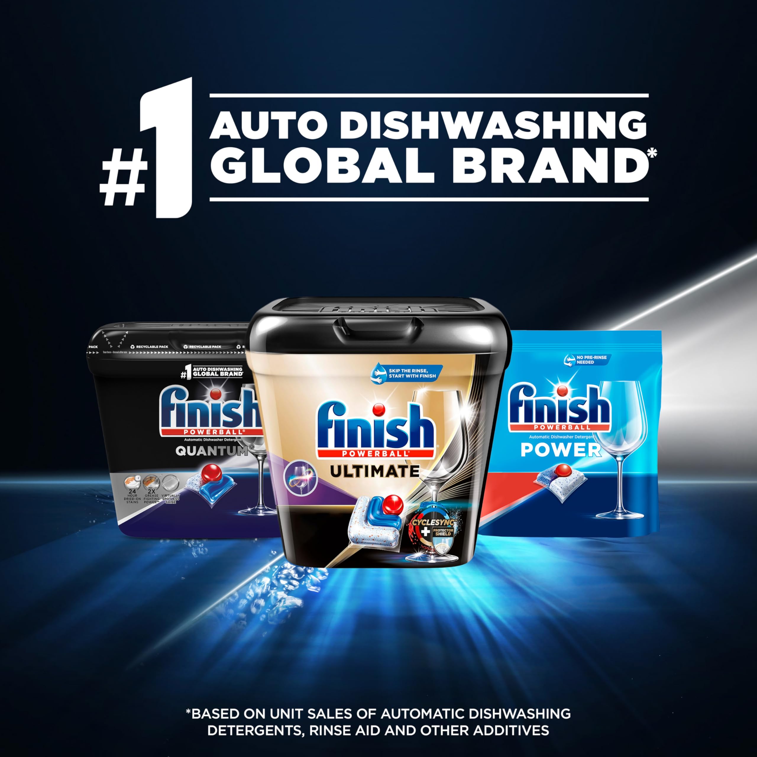 Finish(フィニッシュ) Quantum 82個入り 食器洗い機用洗剤 パワーボール 究極のクリーン&シャイン 食洗機用タブレット ディッシュタブ