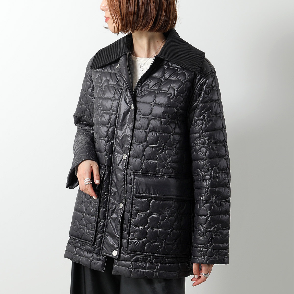 GANNI ガニー キルティングジャケット Shiny Quilt Midi Jacket W0343 W0397 レディース ブルゾン 中綿 軽量 ミディ丈 カラー2色 GANNI ガニー キルティングジャケット Shiny Quilt Midi Jacket W0343 W0397 レディース ブルゾン 中綿 軽量 ミディ丈 カラー2色