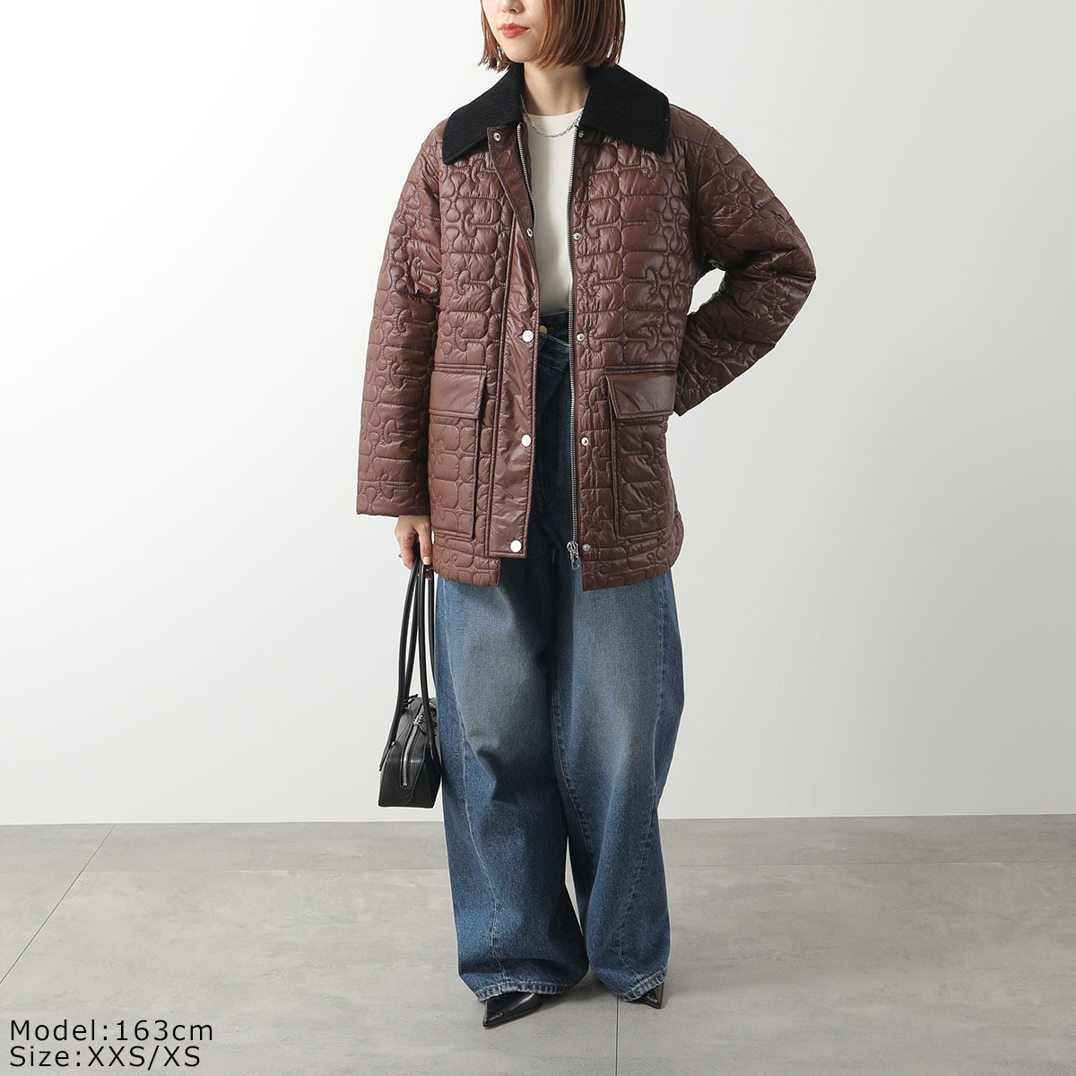 GANNI ガニー キルティングジャケット Shiny Quilt Midi Jacket W0343 W0397 レディース ブルゾン 中綿 軽量 ミディ丈 カラー2色 GANNI ガニー キルティングジャケット Shiny Quilt Midi Jacket W0343 W0397 レディース ブルゾン 中綿 軽量 ミディ丈 カラー2色