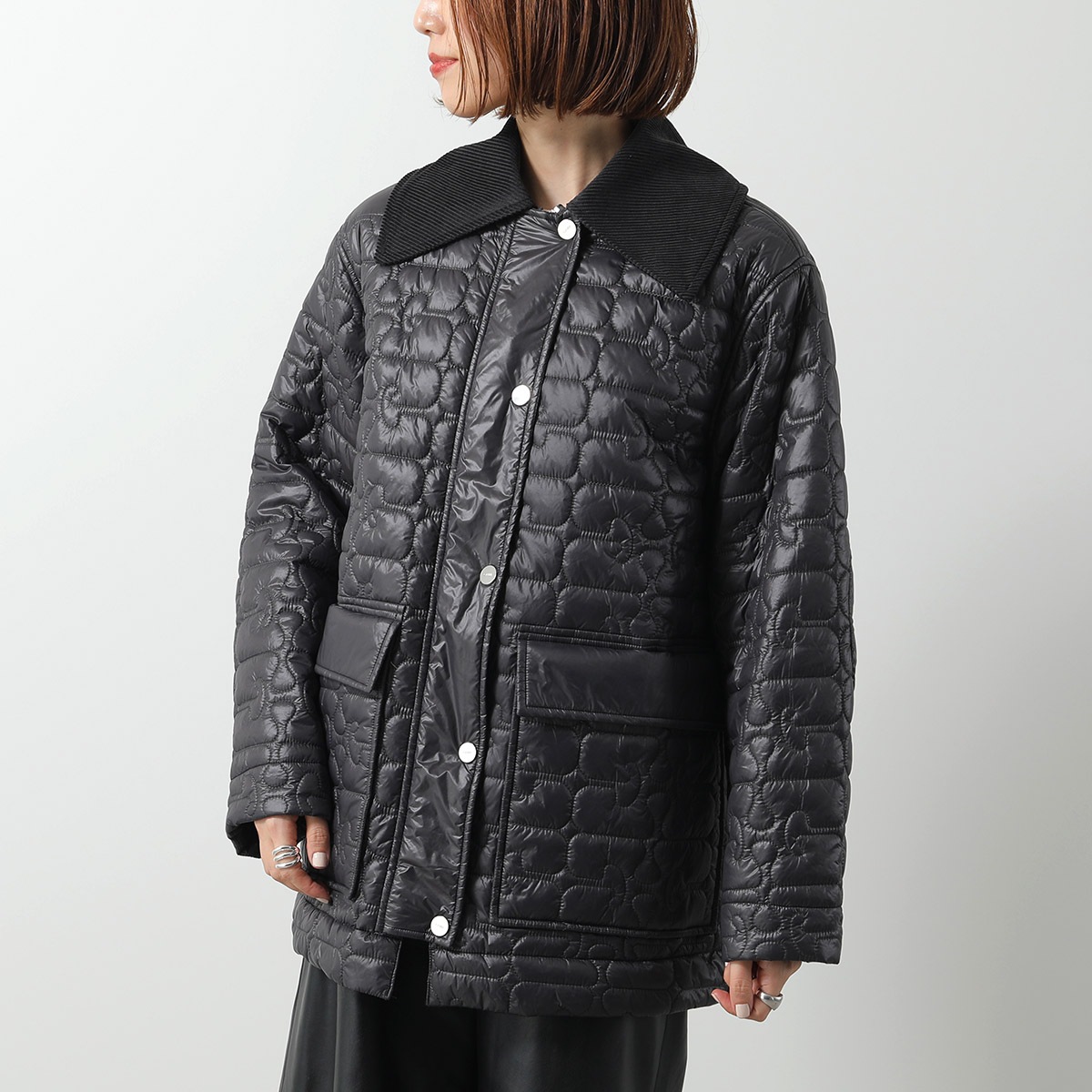 GANNI ガニー キルティングジャケット Shiny Quilt Midi Jacket W0343 W0397 レディース ブルゾン 中綿 軽量 ミディ丈 カラー2色 GANNI ガニー キルティングジャケット Shiny Quilt Midi Jacket W0343 W0397 レディース ブルゾン 中綿 軽量 ミディ丈 カラー2色