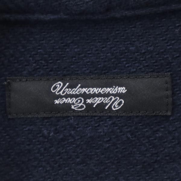 日本製 コットン 長袖 シャツ 2 紺 メンズ