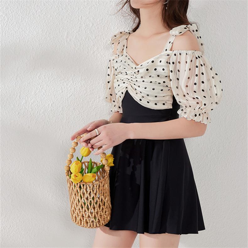 【急速出荷!】レディース 水着 ワンピース水着 女性 ビーチウェア 半袖 ドット柄 黒 イベント 旅行 インナーパンツ付き 水泳 海辺 夏 可愛い 女子水着 ポイントの使用 【急速出荷!】レディース 水着 ワンピース水着 女性 ビーチウェア 半袖 ドット柄 黒 イベント 旅行 インナーパンツ付き 水泳 海辺 夏 可愛い 女子水着 ポイントの使用