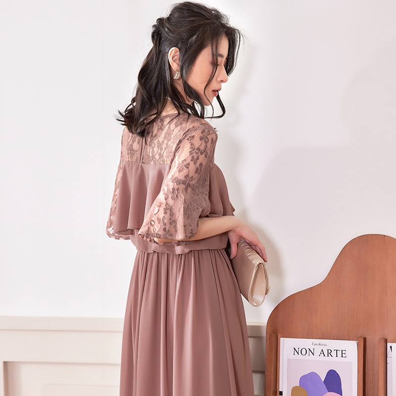 【CY.上品】 レースワンピース シフォン ドッキング 半袖 ドレス 卒業式 卒園式 入学式 入園式 30 40 50代 フォーマル パーティードレス 演奏会 結婚式 お呼ばれ 【CY.上品】 レースワンピース シフォン ドッキング 半袖 ドレス 卒業式 卒園式 入学式 入園式 30 40 50代 フォーマル パーティードレス 演奏会 結婚式 お呼ばれ