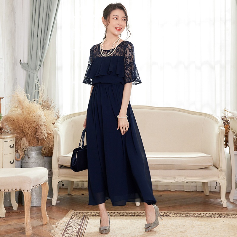 【CY.上品】 レースワンピース シフォン ドッキング 半袖 ドレス 卒業式 卒園式 入学式 入園式 30 40 50代 フォーマル パーティードレス 演奏会 結婚式 お呼ばれ 【CY.上品】 レースワンピース シフォン ドッキング 半袖 ドレス 卒業式 卒園式 入学式 入園式 30 40 50代 フォーマル パーティードレス 演奏会 結婚式 お呼ばれ