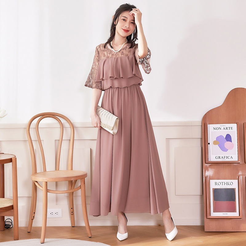 【CY.上品】 レースワンピース シフォン ドッキング 半袖 ドレス 卒業式 卒園式 入学式 入園式 30 40 50代 フォーマル パーティードレス 演奏会 結婚式 お呼ばれ 【CY.上品】 レースワンピース シフォン ドッキング 半袖 ドレス 卒業式 卒園式 入学式 入園式 30 40 50代 フォーマル パーティードレス 演奏会 結婚式 お呼ばれ