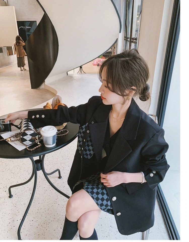 【3日出荷】2025人気新作秋服レディース上下二点セットアップ長袖スーツトップス韓国ファッションミニチェック福袋 【3日出荷】2025人気新作秋服レディース上下二点セットアップ長袖スーツトップス韓国ファッションミニチェック福袋