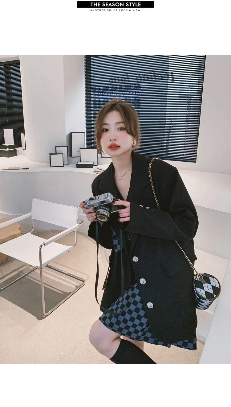 【3日出荷】2025人気新作秋服レディース上下二点セットアップ長袖スーツトップス韓国ファッションミニチェック福袋 【3日出荷】2025人気新作秋服レディース上下二点セットアップ長袖スーツトップス韓国ファッションミニチェック福袋