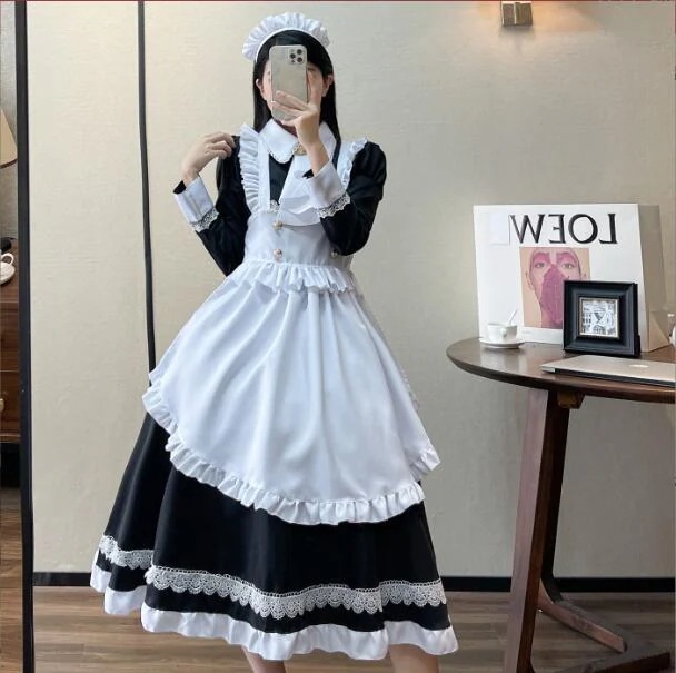 イギリス式貴族長袖メイド服コスプレ服lolita出演制服アニメかわいいメイド 可愛いロリータ イギリス式貴族長袖メイド服コスプレ服lolita出演制服アニメかわいいメイド 可愛いロリータ