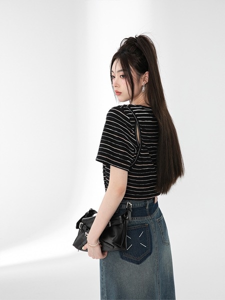 細脚スカート ウォッシュドデニム 細脚スカート ウォッシュドデニム