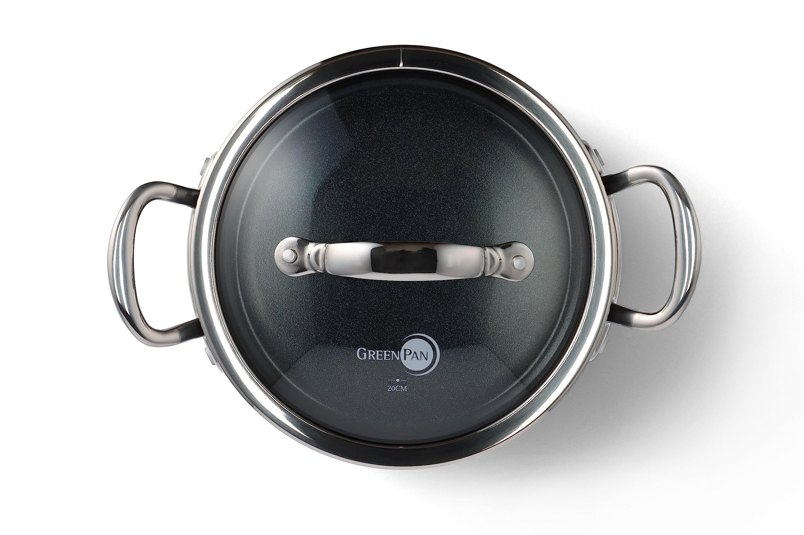 【新品未使用】グリーンパン　バルセロナ　キャセロール20cm蓋付き 最上位モデル グリーンパン フッ素不使用 バルセロナプロ キャセロール