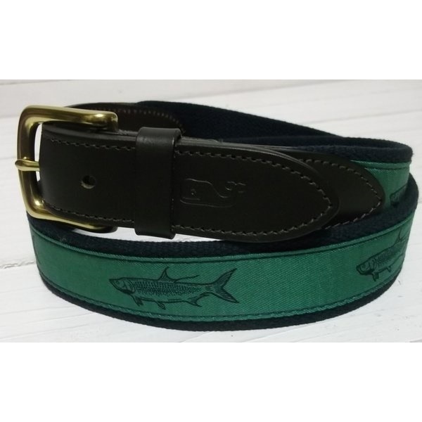ヴィニヤードヴァインズ 本革製 レザー 布ベルト アメリカ製 グリーン vineyard vines VV4-013 ヴィニヤードヴァインズ 本革製 レザー 布ベルト アメリカ製 グリーン vineyard vines VV4-013