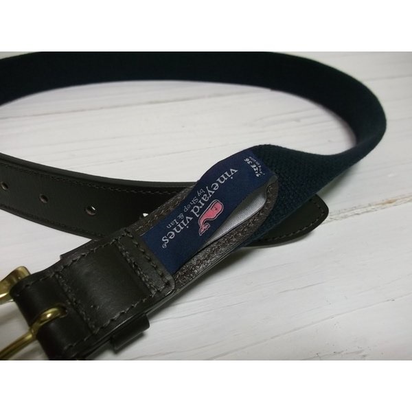 ヴィニヤードヴァインズ 本革製 レザー 布ベルト アメリカ製 グリーン vineyard vines VV4-013 ヴィニヤードヴァインズ 本革製 レザー 布ベルト アメリカ製 グリーン vineyard vines VV4-013