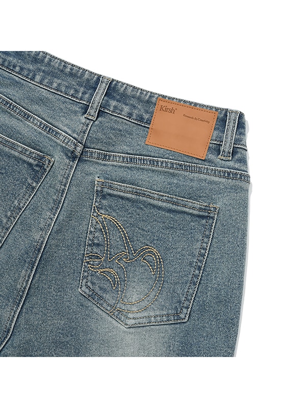 CHERRY SPAN SLIM-FIT DENIM PANTS [BLUE]