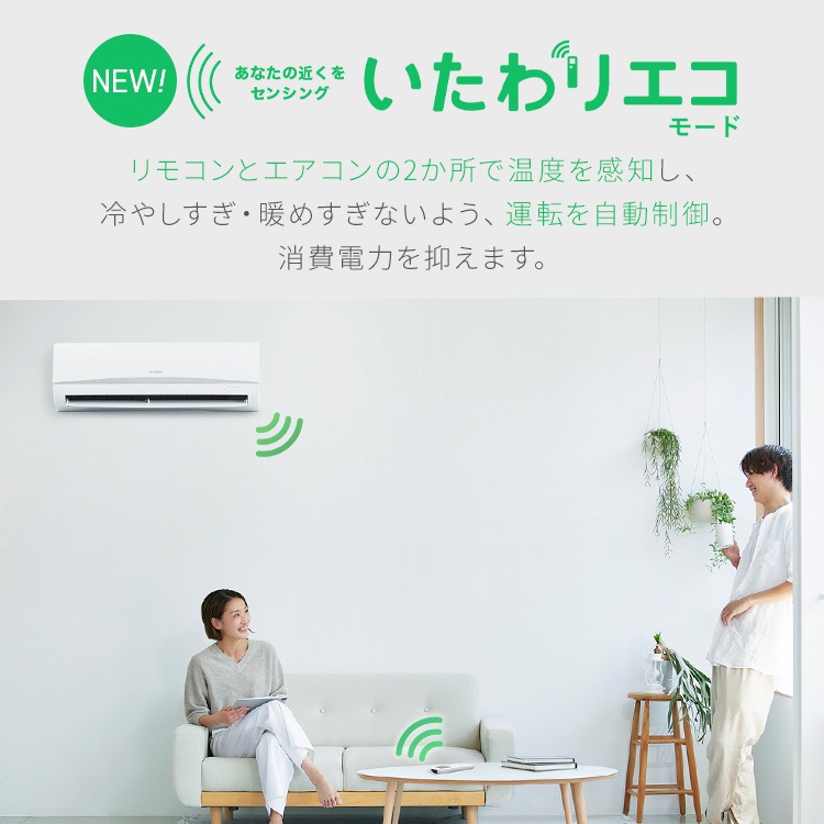 【公式】【施工あり】エアコン 8畳用 節電 電気代 省エネ いたわりエコモード 内部清浄 タイマー スタンダード Rシリーズ IRA-2806R *