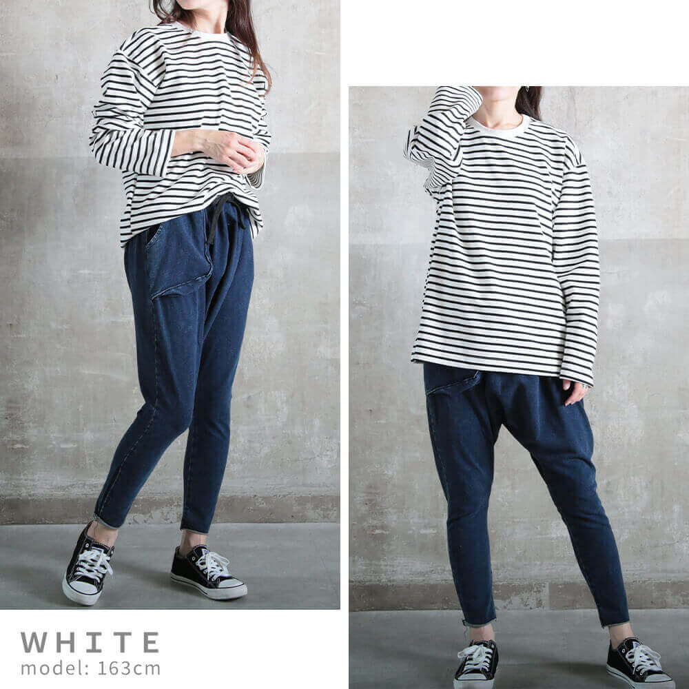 ボーダーカットソー ボーダー カットソー ボートネック トップス 長袖 レディース カジュアル ナチュラル Tシャツ ロンt 春 秋 冬 薄手 シンプル 大人 かわいい 縞模様 縞柄 しましま 重ね着