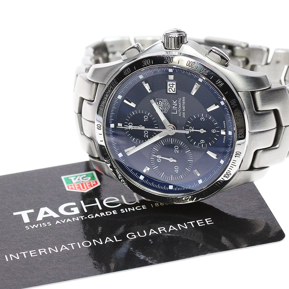 タグホイヤー リンク CJF2114-0 クロノグラフ デイト自動巻き メンズ 楽天市場】☆良品【TAG HEUER】タグホイヤー リンク クロノ