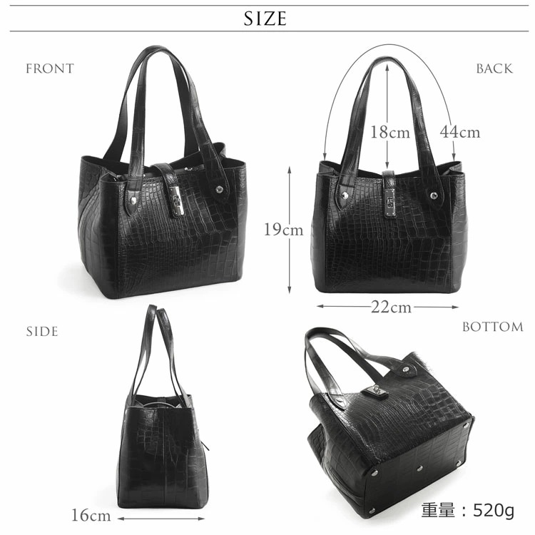 クロコダイルハンドバッグレディース日本製キューブバッグ クロコダイルハンドバッグレディース日本製キューブバッグ