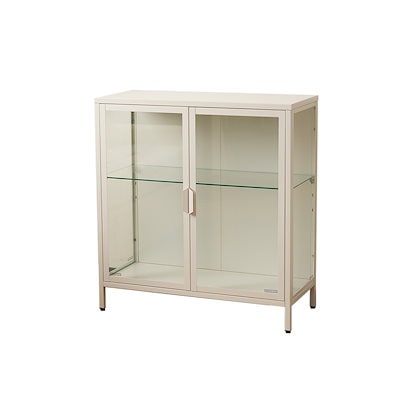 【国内即日発送】コレクションケース コレクションシェルフ ガラスディスプレイキャビネット おしゃれ 棚高さ調節可能 強化ガラス サイズ：幅80*奥行35*高さ86CM ホワイト