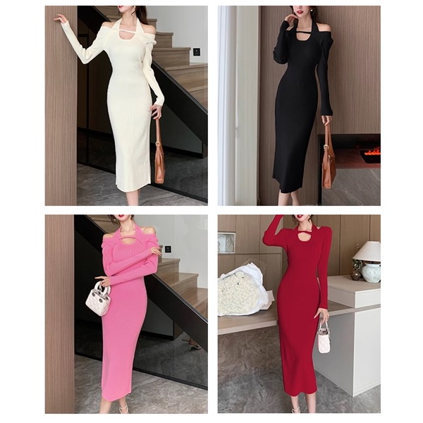 4色展開レディース ワンピース ニット プルオーバー ドレス ニットワンピ タイトスカート ニットスカート ペンシルスカート ロングスカート ロング 長袖 Uネック 襟なし タイト ハイウエスト 4色展開レディース ワンピース ニット プルオーバー ドレス ニットワンピ タイトスカート ニットスカート ペンシルスカート ロングスカート ロング 長袖 Uネック 襟なし タイト ハイウエスト