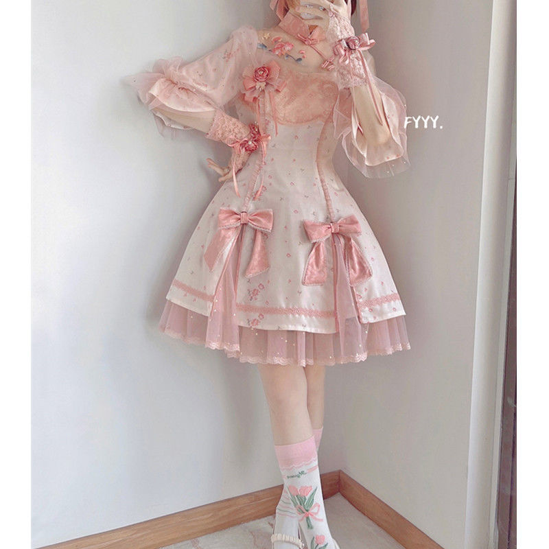 [春は長い]重工業レース千鯉新風漢服女装改良韓服チャイナドレス 母の日