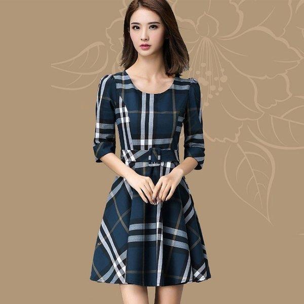 レディース ワンピース Aライン スカート OL ひざ丈 春 秋 冬 レディース トップス 通勤 膝丈 ミセス 着やせ お洒落 シック