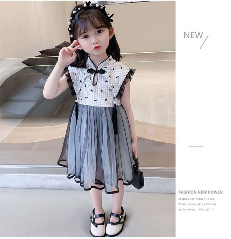 早い者勝ち！ 売り切れ注意子供ワンピース キッズ 女の子 おしゃれ ワンピース 袖なし 子ども 子供服 夏用 秋用 シンプル 小学生 チャイナドレス風 中国風 110 120 130 普段着 ファッシ