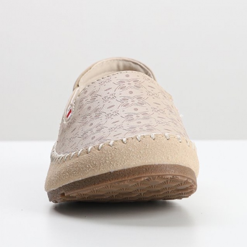 (ニナスパリ)フラワープリントラウンドレザーローファー (ニナスパリ)フラワープリントラウンドレザーローファー