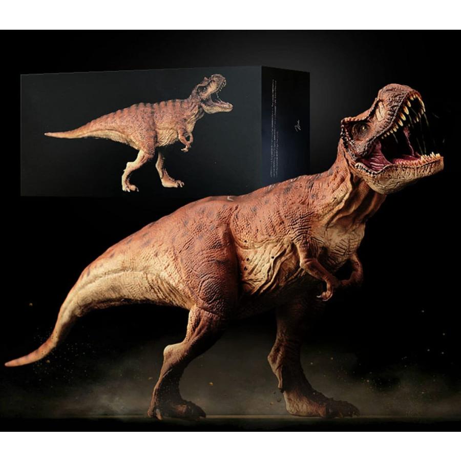 ティラノサウルス Tレックス T-Rex 動物 フィギュア プラモデル おもちゃ 模型 リアル PVC 恐竜好き 誕生日 プレゼント オリジナル 塗装済 完成品 37.5cm
